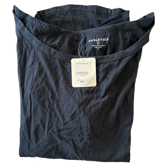 NWT Oversized Fabletics Women's Black Tee| Size Xl - Picture 2 of 2